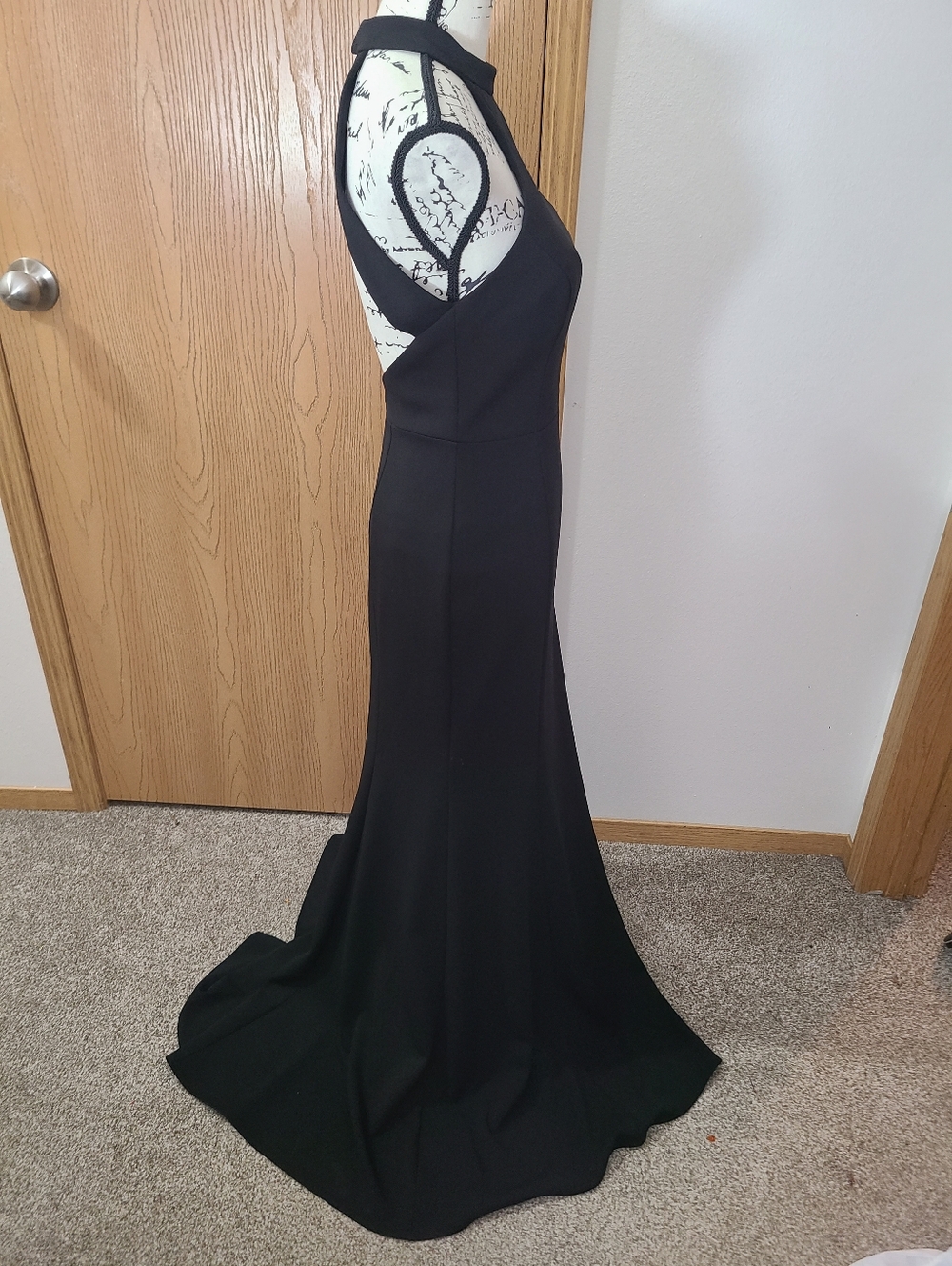 Bhldn High Neck Halter Slit Formal Wedding Guest Cocktail Bridesmaid Maxi Dress - Picture 6 of 7
